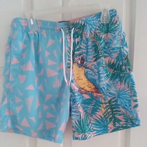 Charlston Tropical Parrot Print Men's Swim Shorts